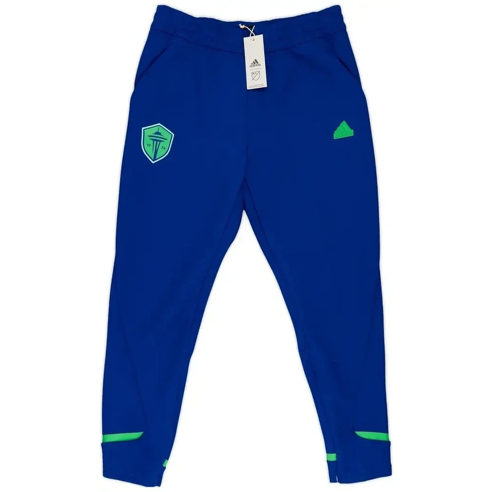 ADIDAS Men's SIZE MED SEATTLE SOUNDERS‎ TRACK PANTS / SWEATS~BLUE & GREEN~